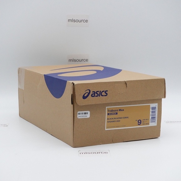 NEW ASICS Trabuco Max Trail Running Shoes 1012A901-003 Black/Coral - Picture 12 of 12